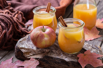 Apple Cider In Glass Jars