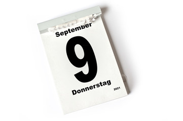 9. September 2021