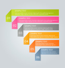 Business infographics tabs template for presentation, education, web design, banners, brochures, flyers. Vector illustration.