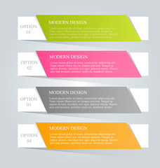 Business infographics tabs template for presentation, education, web design, banners, brochures, flyers. Vector illustration.