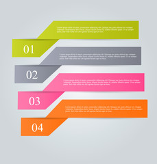 Infographic design template. Banner tabs for flyer presenation brochure book education business. Vector illustration.