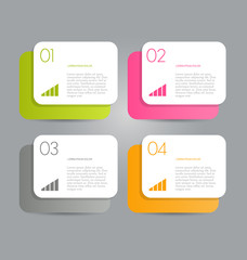 Business infographics tabs template for presentation, education, web design, banners, brochures, flyers. Vector illustration.