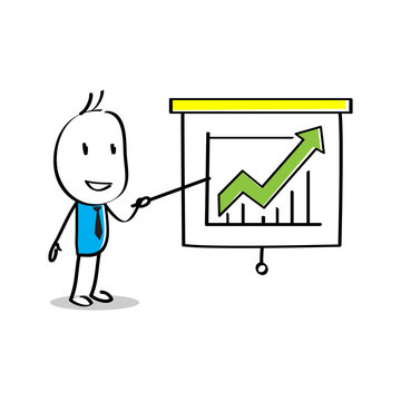 nutheads make presentations about business growth, hand drawn cartoon style