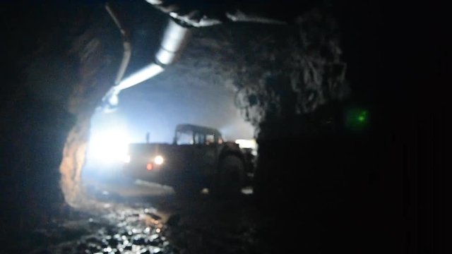 truck underground mining gold tunnel geology