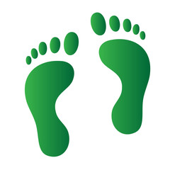 Grüner Fußabdruck