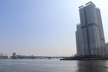 晴海運河（東京都江東区）,tokyo bay,japan