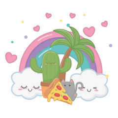 Isolated kawaii cartoons design vector illustration