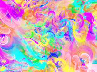 rainbow abstract fractal background 3d rendering illustration