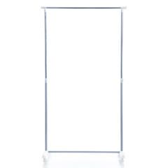 empty rack for clothes on white background isolation