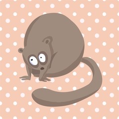 Cute lory, cartoon character and background seamless pattern, vector drawing for design