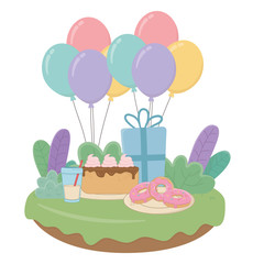 Happy birthday surprise design vector illustration