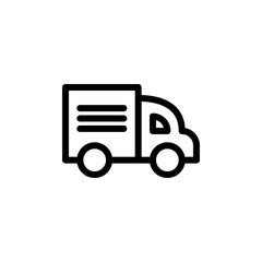 flat line truck icon symbol sign, logo template, vector, eps 10