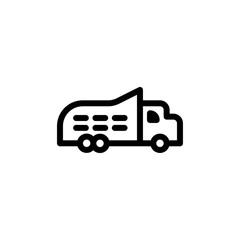 flat line truck icon symbol sign, logo template, vector, eps 10