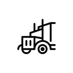 flat line truck icon symbol sign, logo template, vector, eps 10