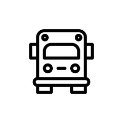 flat line bus icon symbol sign, logo template, vector, eps 10