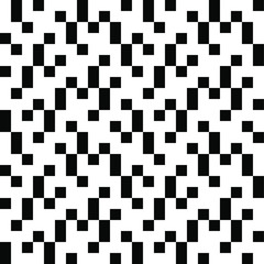 Fototapeta premium Seamless pattern. Abstract geometric background. Black and white texture of rectangular shapes. 