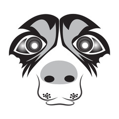 Vector of dog face design on a white background. Animal. vector illustration