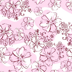 Pattern seamless flowers. vector illustration