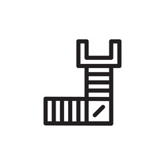 flat line robot machine icon symbol sign, logo template, vector, eps 10