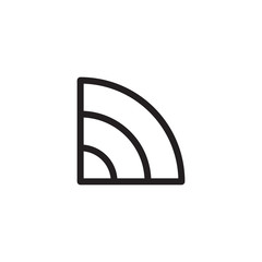 flat line wifi icon symbol sign, logo template, vector, eps 10
