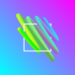 Wavy geometric background. trendy gradient wavy shapes composition