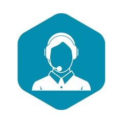 Client services and communication, phone assistance icon. Simple illustration of client services and communication, phone assistance vector icon for web