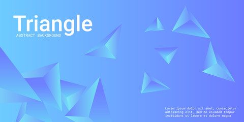 Obraz premium Triangle background. Abstract composition of triangular crystals.