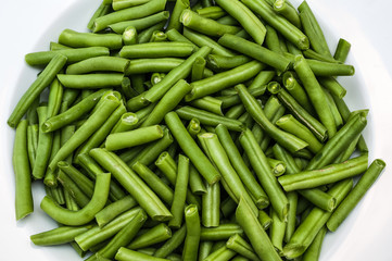 frische grüne Bohnen 