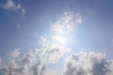 The nature of blue sky with cloud in the morning.