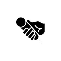 Obraz premium flat microphone, record glyph icon symbol sign, logo template, vector, eps 10