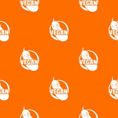 Vegan pattern vector orange for any web design best