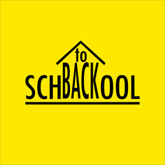 back to school on yellow background vector