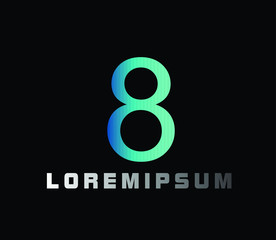 eight number logo icon