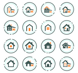 Fototapeta premium house type icon set