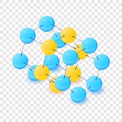 Radical molecule icon. Isometric illustration of radical molecule vector icon for web