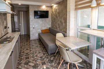 Small living room in the hotel room, general view