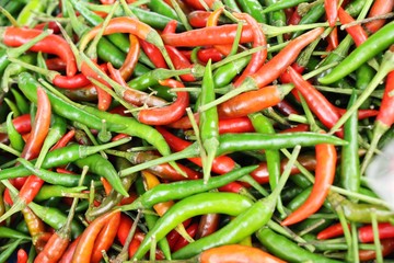 Fresh chilli for cooking at street food