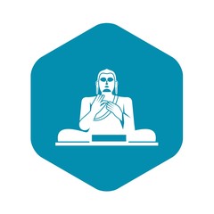 Buddha statue icon. Simple illustration of buddha statue vector icon for web
