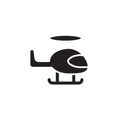 flat glyph helicopter icon symbol sign, logo template, vector, eps 10