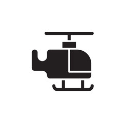 flat glyph helicopter icon symbol sign, logo template, vector, eps 10