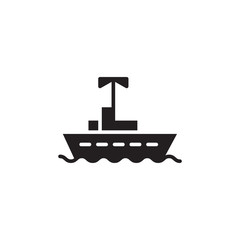 Obraz premium flat line cruise ship icon symbol sign, logo template, vector, eps 10