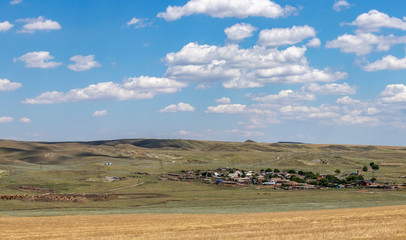 Obraz premium beautiful landscape near the village