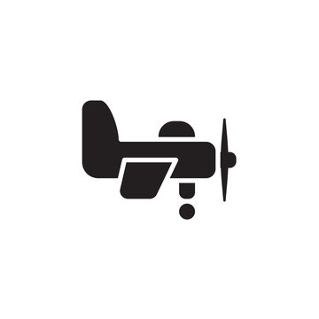 flat transportation plane glyph icon symbol sign, logo template, vector, eps 10