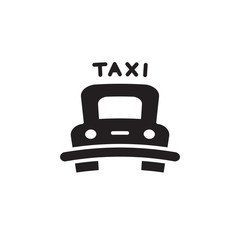 flat line taxi icon symbol sign, logo template, vector, eps 10