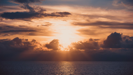 Sunset over Mediterranean Sea