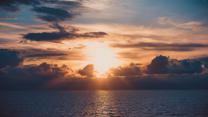 Sunset over Mediterranean Sea