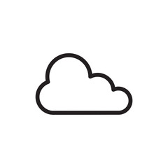 cloudy icon vector flat design