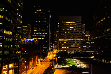 Fototapeta na wymiar Downtown Denver at night
