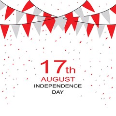 Obraz premium Vector illustration independence day of Indonesia