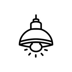 hanging lamp icon vector trendy flat design
